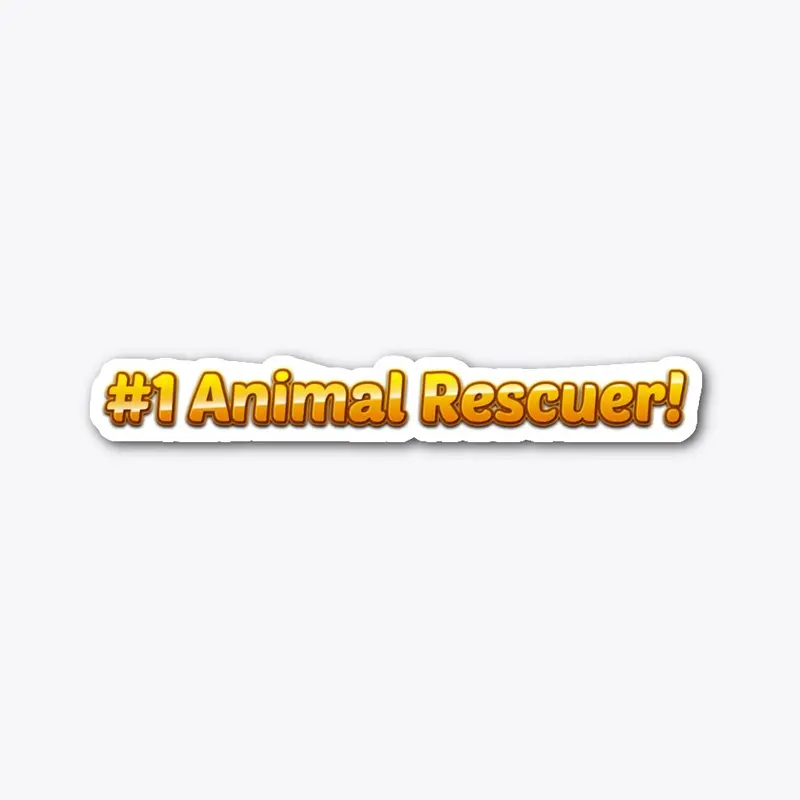 #1 Animal Rescuer! Sticker